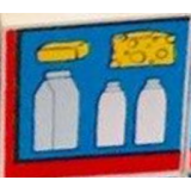 white duplo tile 2 x 2 x 1 with farmhouse mosaic picture 04 pattern