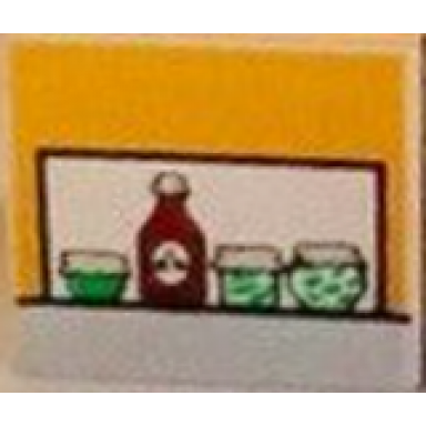 white duplo tile 2 x 2 x 1 with farmhouse mosaic picture 13 pattern