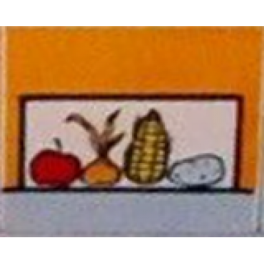 white duplo tile 2 x 2 x 1 with farmhouse mosaic picture 15 pattern
