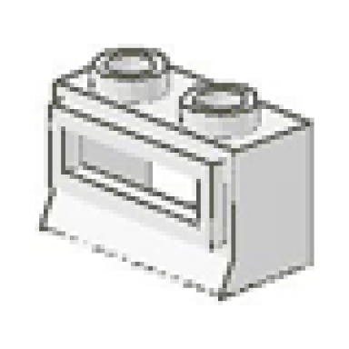white window 1 x 2 x 1 with trans-clear glass 27 27glass