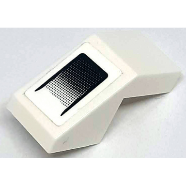 slope 45 2 x 1 with cutout without stud with black air intake grille pattern sticker - set 76906