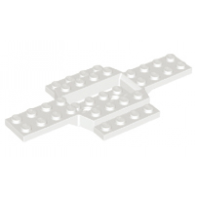 white vehicle base 6 x 12 with 4 x 2 recessed center with smooth underside