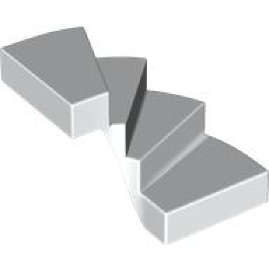 white stairs 6 x 6 x 4 curved