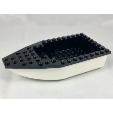 white boat hull unitary 16 x 8 with black top 28533 28535
