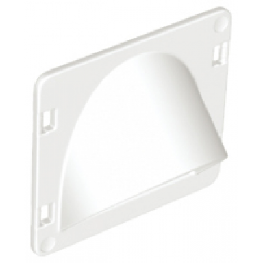 duplo door window pane 1 x 4 x 3 flat front with curved pane arch