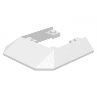 white wedge 6 x 6 cutout train roof