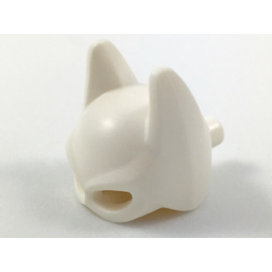 white minifigure headgear mask batgirl with attachment for ponytail