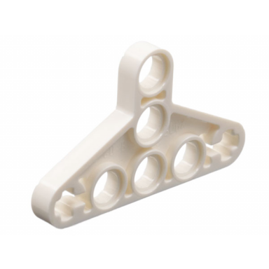 white technic liftarm modified triangle thin 3 x 5 with full supports