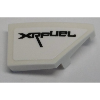white wedge 2 x 1 x 2 3 right with xrfuel pattern sticker - set 42095