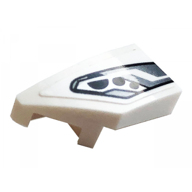 white wedge 2 x 1 x 2 3 left with car headlight pattern sticker - set 76896