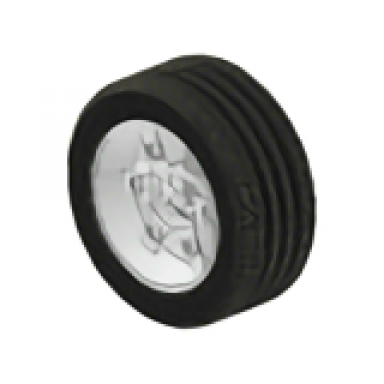 white wheel 81.6 x 34 six spoke with black tire 81.6 x 34 zr technic straight tread 2998 2997