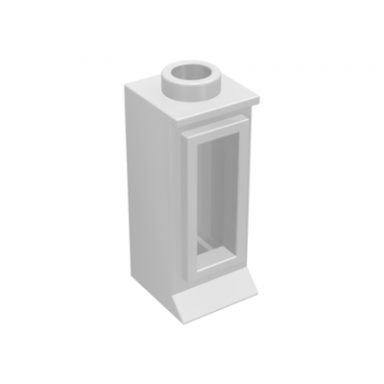 white window 1 x 1 x 2 with extended lip with glass