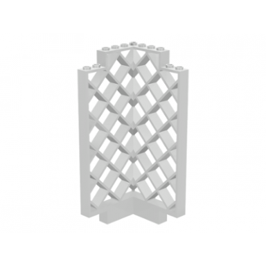 white belville wall lattice 6 x 6 x 12 corner