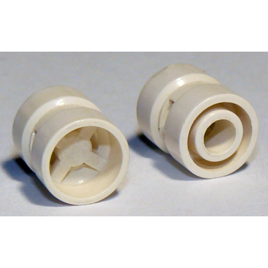 white wheel 8mm d x 9mm for slicks hole round for wheels holder pin