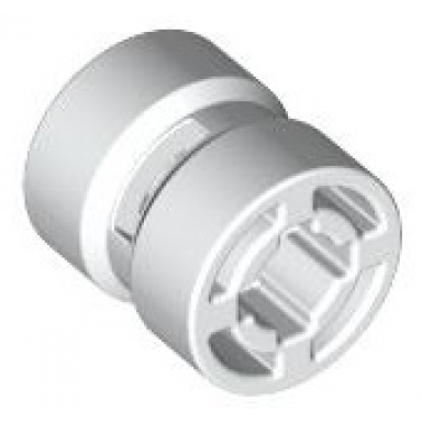 white wheel 8mm d x 9mm for slicks hole notched for wheels holder pin
