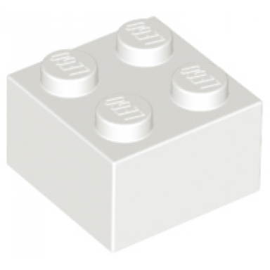white brick 2 x 2
