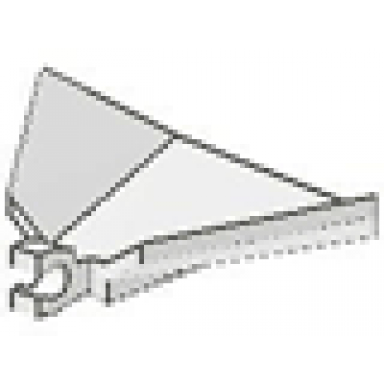 white panel 3 x 5 hexagonal with bent sides and clip