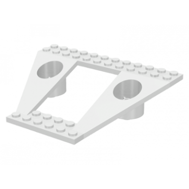 white wing plate bi-level 12 x 9 x 2 1 3