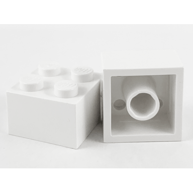 white brick 2 x 2 without inside supports
