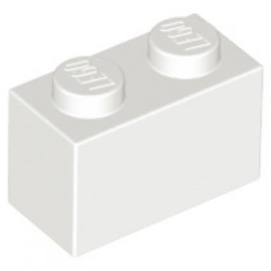 white brick 1 x 2