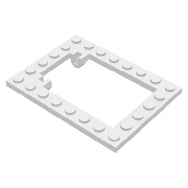 white plate modified 6 x 8 trap door frame horizontal