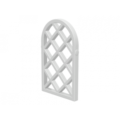 white pane for window 1 x 2 x 2 2 3 lattice diamond with rounded top