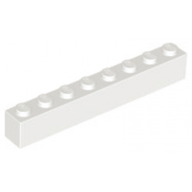 white brick 1 x 8