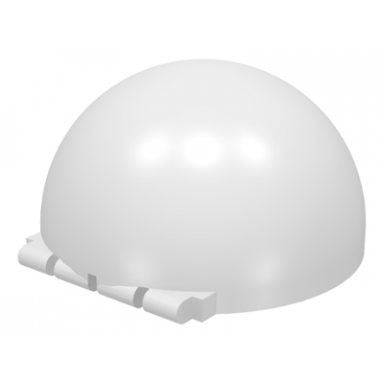 white windscreen 6 x 6 x 3 canopy half sphere with hinge