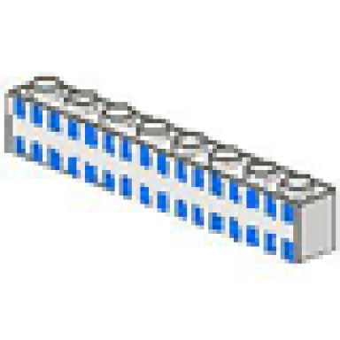 white brick 1 x 8 with ferry squares light blue 32 in 2 lines pattern