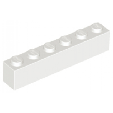 white brick 1 x 6