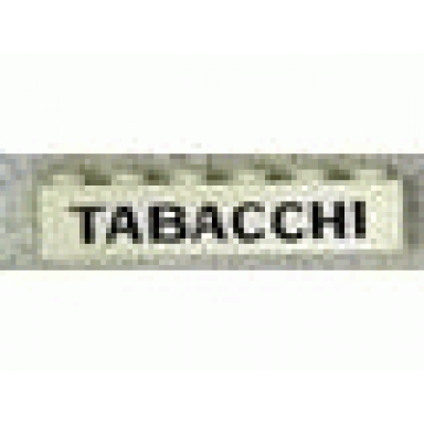 white brick 1 x 6 with black tabacchi pattern