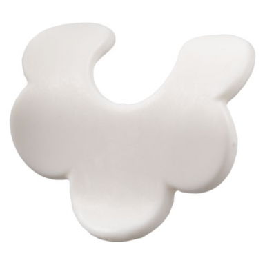 white belville clothes accessories baby bib scalloped edge