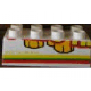 white duplo brick 2 x 4 with zoo time mosaic picture 17 pattern
