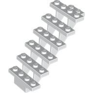 white stairs 7 x 4 x 6 straight open