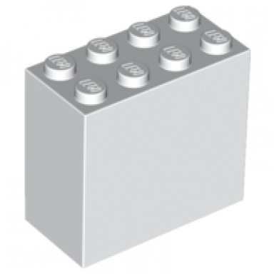 white brick 2 x 4 x 3