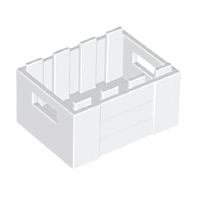 white container crate 3 x 4 x 1 2 3 with handholds