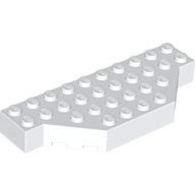 white brick modified 4 x 10 with cut corners