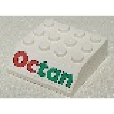 white slope 45 4 x 4 with octan pattern sticker - set 6617