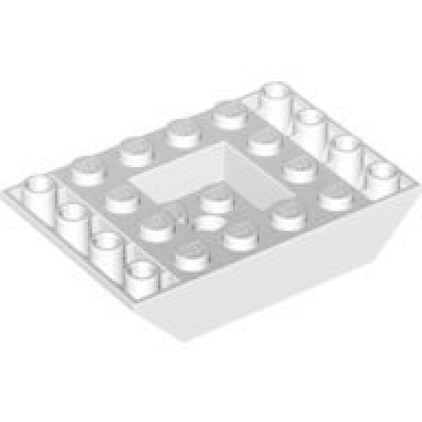 white slope inverted 45 6 x 4 double with recessed center