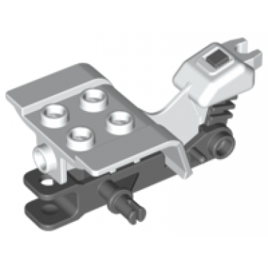 white tricycle body top with dark bluish gray chassis 30187 30188
