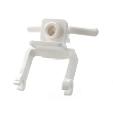 white tricycle body front fork handlebars