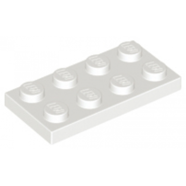 white plate 2 x 4