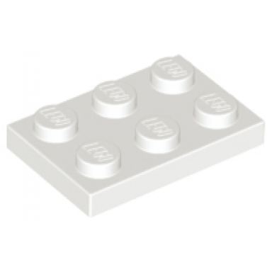 white plate 2 x 3