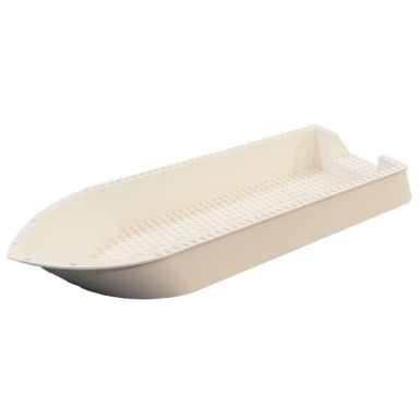 white boat hull unitary 52 x 16 x 5 base