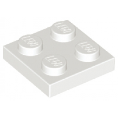 white plate 2 x 2
