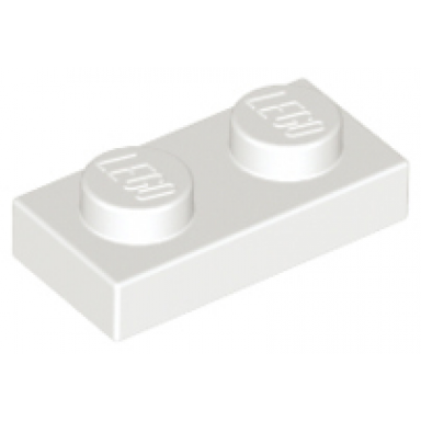 white plate 1 x 2