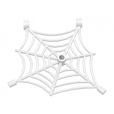 white spider web flat with hollow stud bar ends and clips