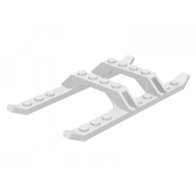 white helicopter sled rails 12 x 6