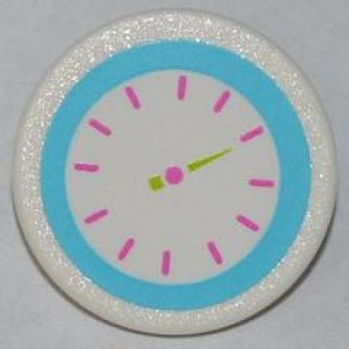 white road sign 2 x 2 round with clip with weight scale pattern sticker - set 3188