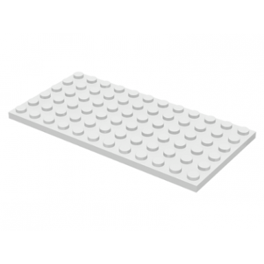 white plate 6 x 12
